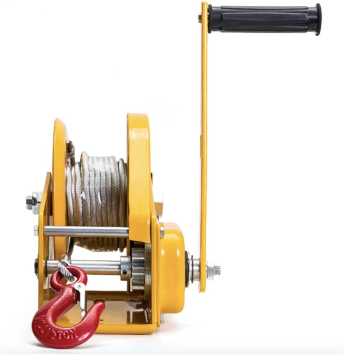 Zelfborgende handlier - Handmatige heflift - Zware lasten heffen - Roestvrijstalen constructie - 1200 lbs capaciteit - Zilverkleurig