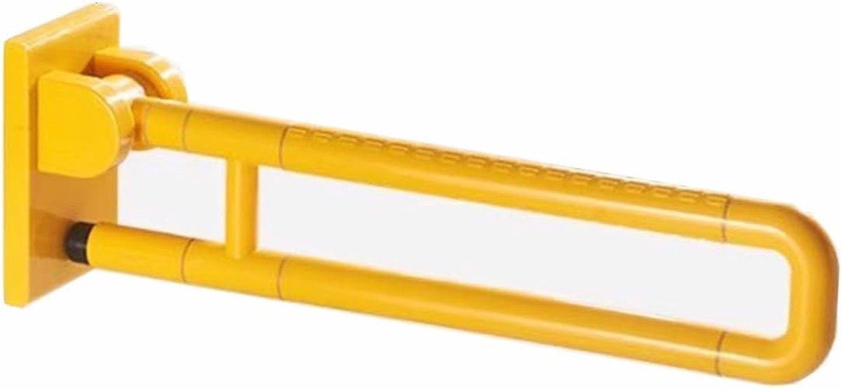 Badkamer Handgreep - Veiligheidshandgreep Opklapbaar - Ondersteuning Gebruiken - Antislip Nylon Oppervlak - 60 cm - Geel