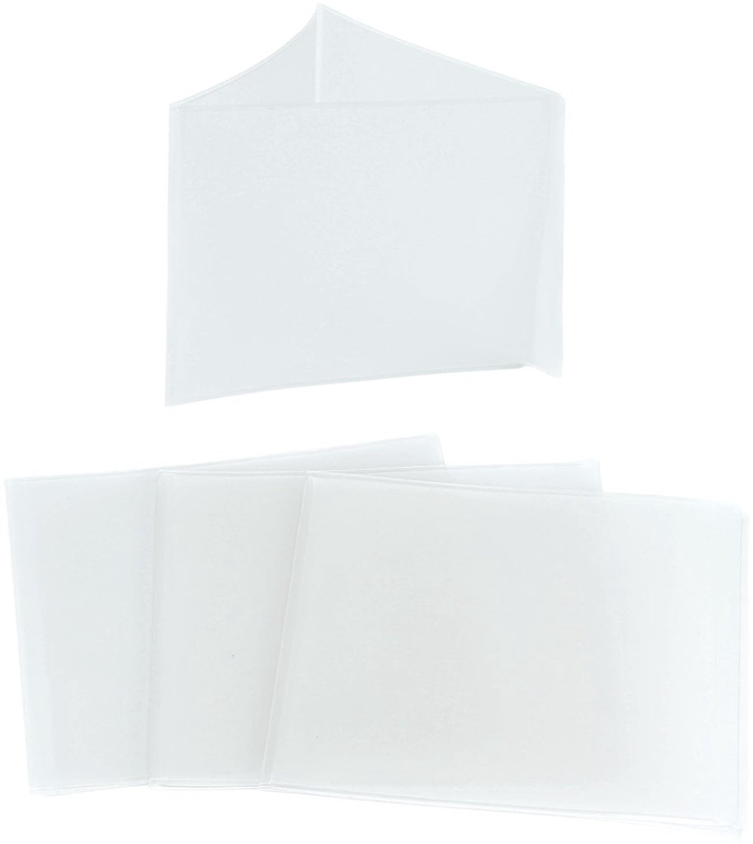 Dailygoods- Mahjongkaarthouder 4 Stuks - Ultra-Transparant - Plastic - Krasbestendig - 15,5x12,6cm - Bescherming voor Mahjong Kaarten - Kaarthoes