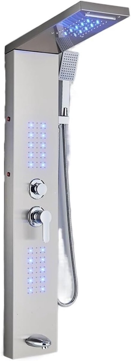 Douchepaneel Set - Regendouche SPA - Ontspanning Thuis - LED Digitaal Display - 6002 Goud