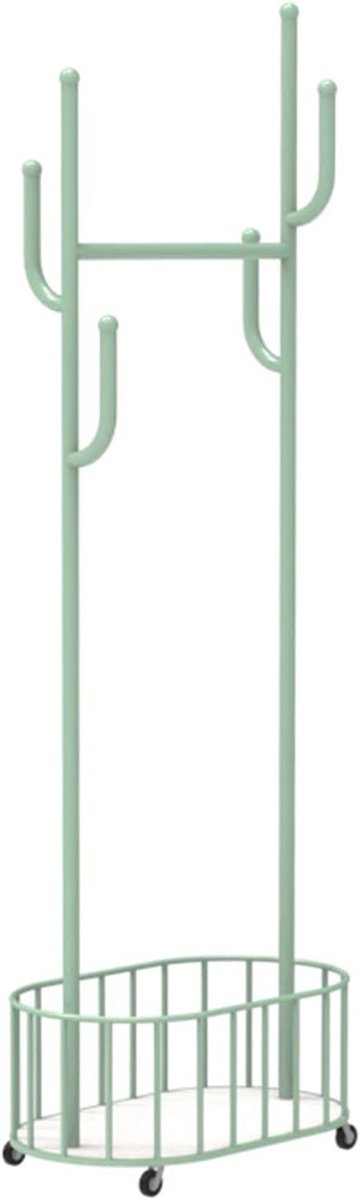 Kledingrek met wielen - Roller kledingrek - Kleding organiseren - Opbergmand inclusief - 60 cm breed - Goud