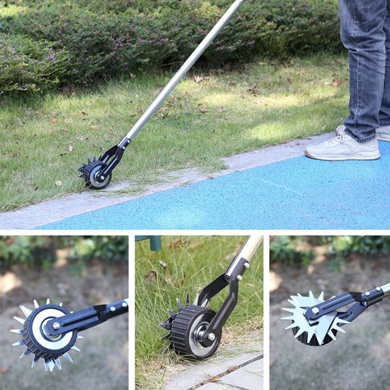 Graskantensnijder Wiel - Handmatige Kantensteker - Gazonranden Strak Maken - Cr-geplateerd Staal - 171 Cm - Zilver — afbeelding 2