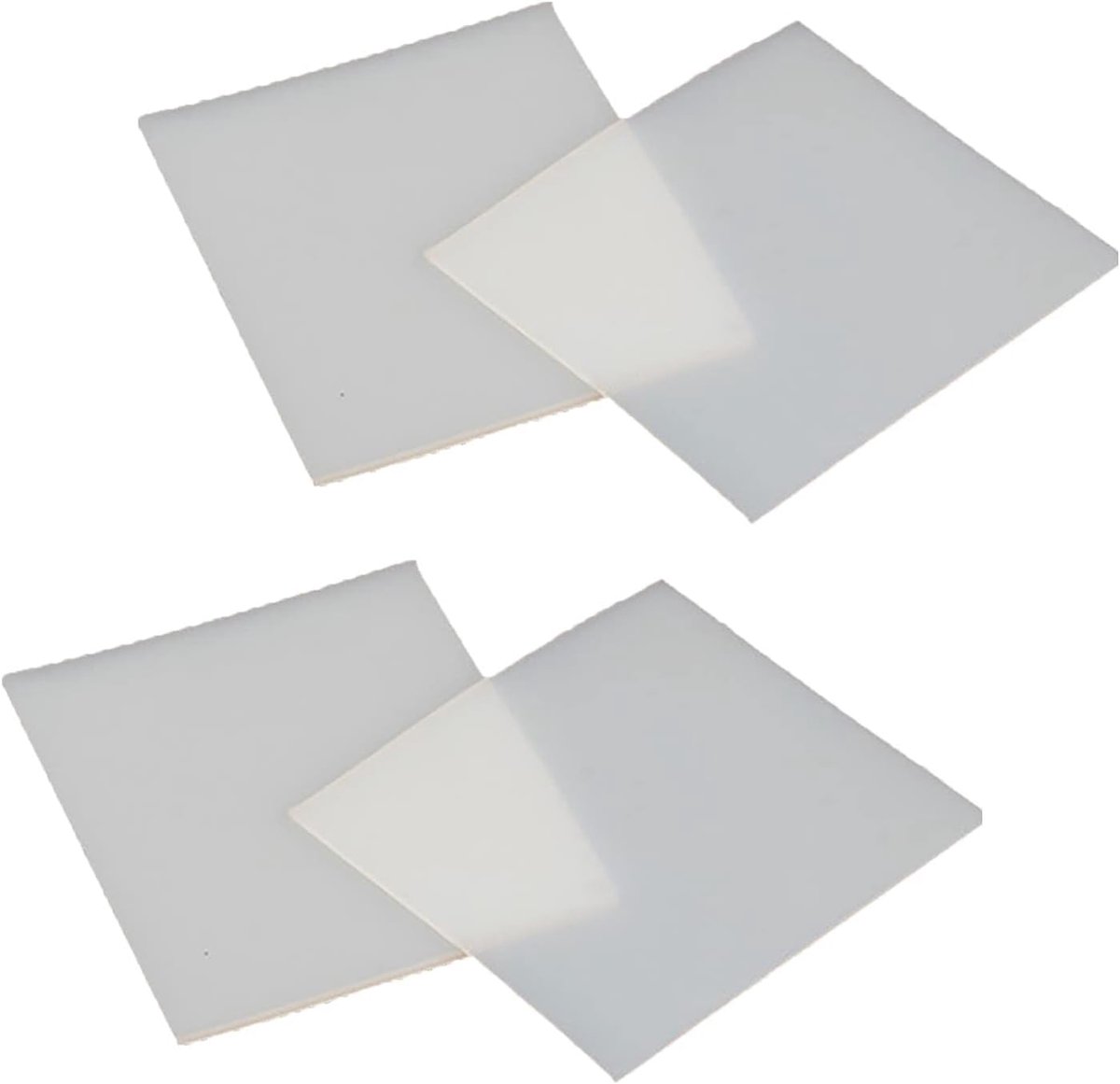 Rubberen Platen - Zelfklevende Matten - Bescherming & Afdichting - Hoge Temperatuurbestendig - 4 Stuks 300x300mm - Wit