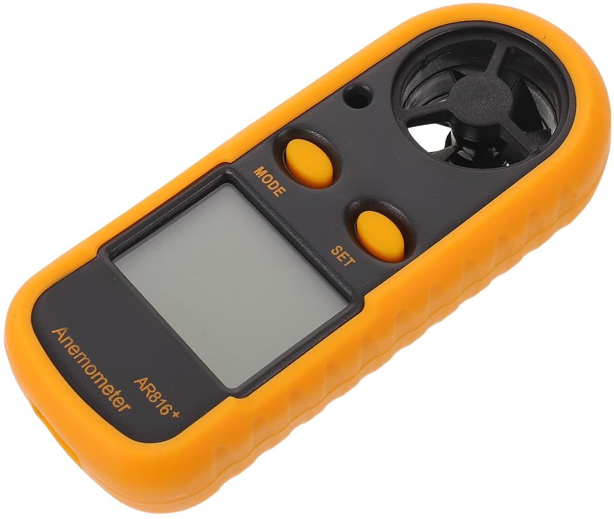 Handzame Windsnelheidsmeter - Digitale Temperatuurtester - Buitenactiviteiten Meten - LCD Achtergrondverlichting - 10 x 10 x 4 cm - Zwart