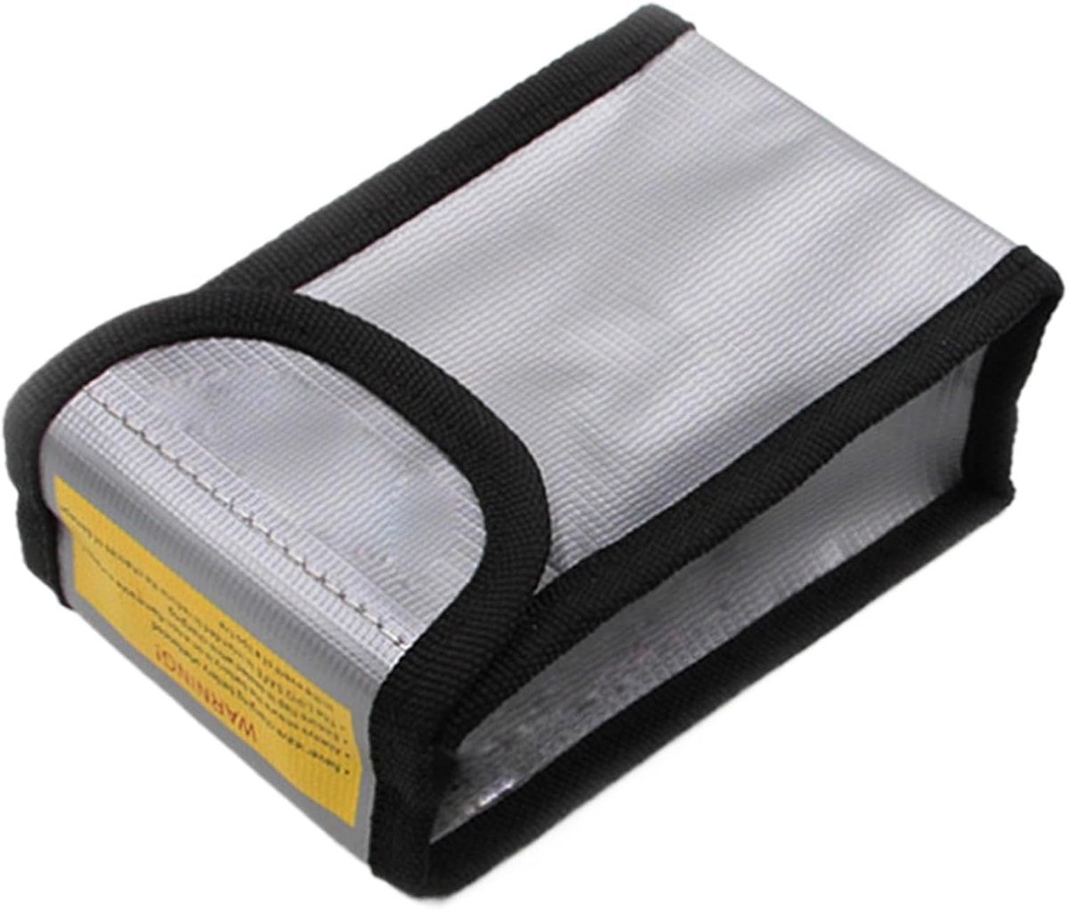 Batterij Safety Bag - Brandwerende Hoes - Veilige Opslag - Drielaagse Glasvezel - 115 x 100 x 75 mm - Zwart