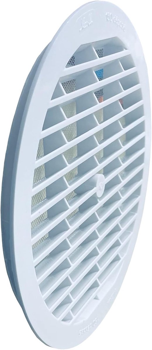 Ventilatie rooster - Afdekplaat - Ventilatie aanleggen - Insectenwering - 175 mm diameter - Wit