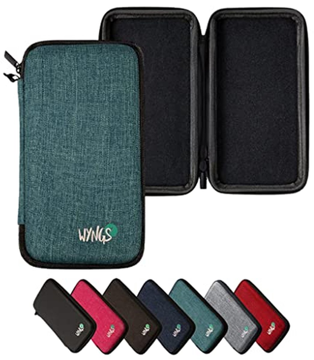 Beschermhoes Rekenmachine - Harde Etui - Veilig Transport - Stootvaste Hardschalige Behuizing - 20 x 12 x 2 cm - Turkoois