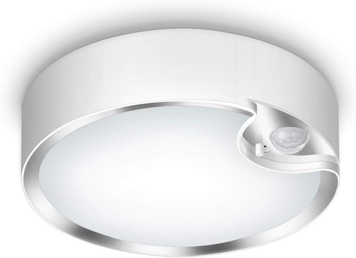 Draadloze LED Plafondlamp met Bewegingssensor voor Binnen - Werking op Batterijen