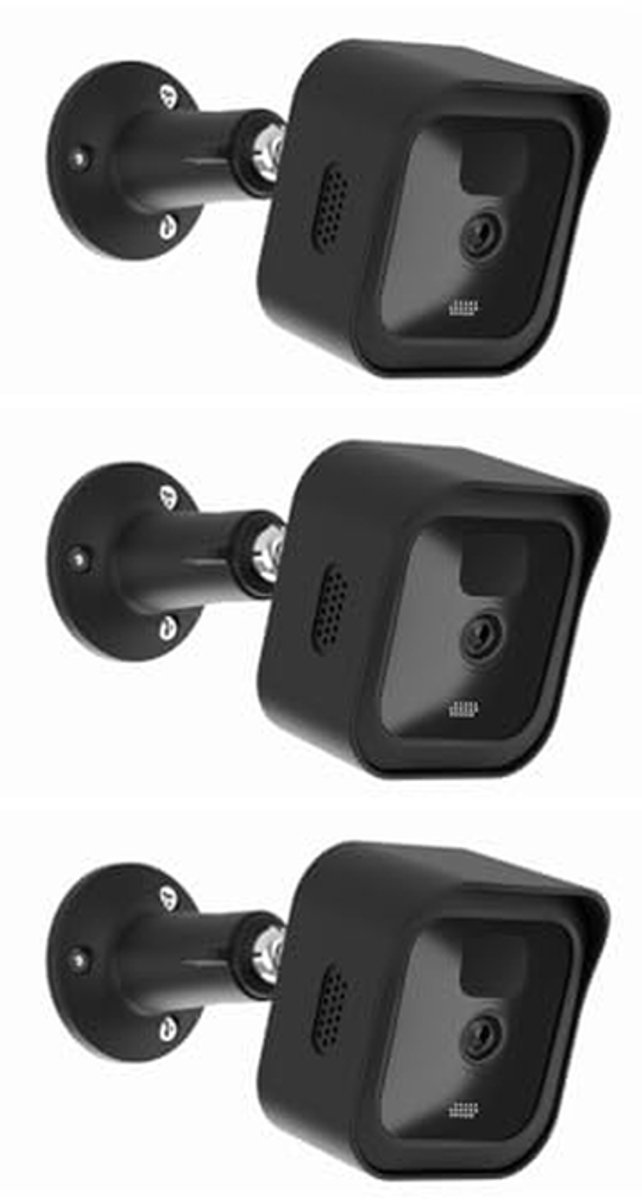 Camera Houder - Muurbeugel Beveiliging - Buiten Bewaken - 360 Graden Draaibaar - 3 Stuks - Zwart