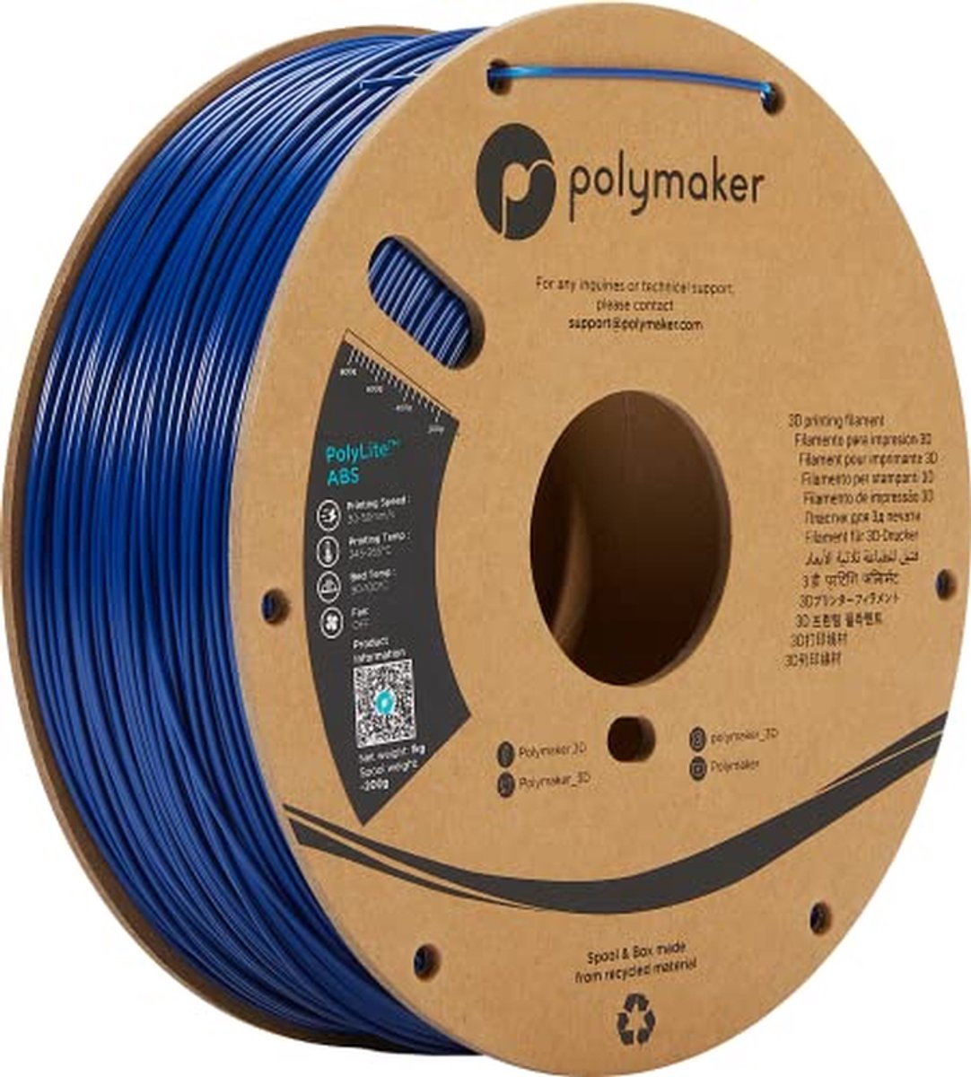 3D Printmateriaal - Filament Spoel - Objecten Printen - Minimale Geur - 1 kg - Blauw