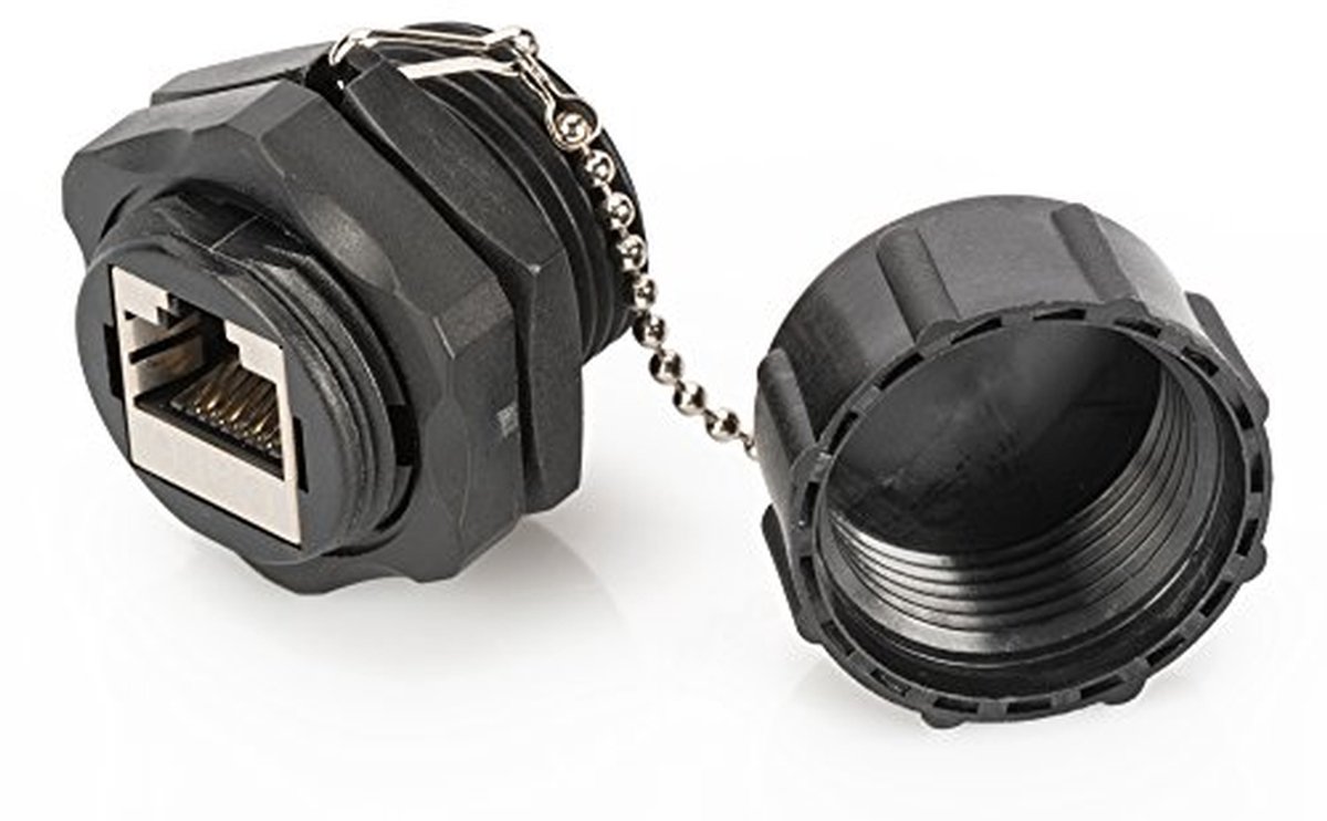 Netwerk Koppeling - Ethernet Connector - Industrieel Verbindingen - IP67 Stofdicht Waterdicht - 250 Mhz - Zwart