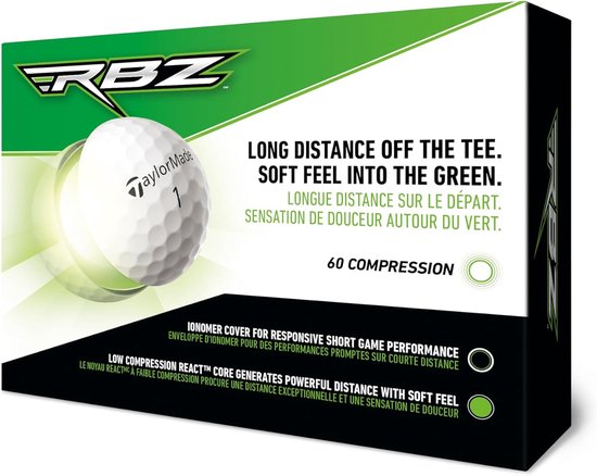 Golfballen - Sport ballen - Golven op de baan - Zachte REACT kern - 12 stuks - Wit — afbeelding 3