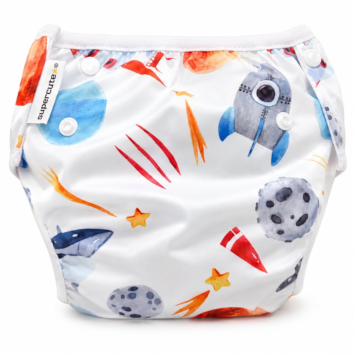 Supercute - Wasbare - Zwemluier - Verstelbaar - Raket - Zwemmen - Baby zwemmen - 0 - 3 jaar - Meisje - Jongen - Milieu vriendelijk - Babyspa - Kraamkado
