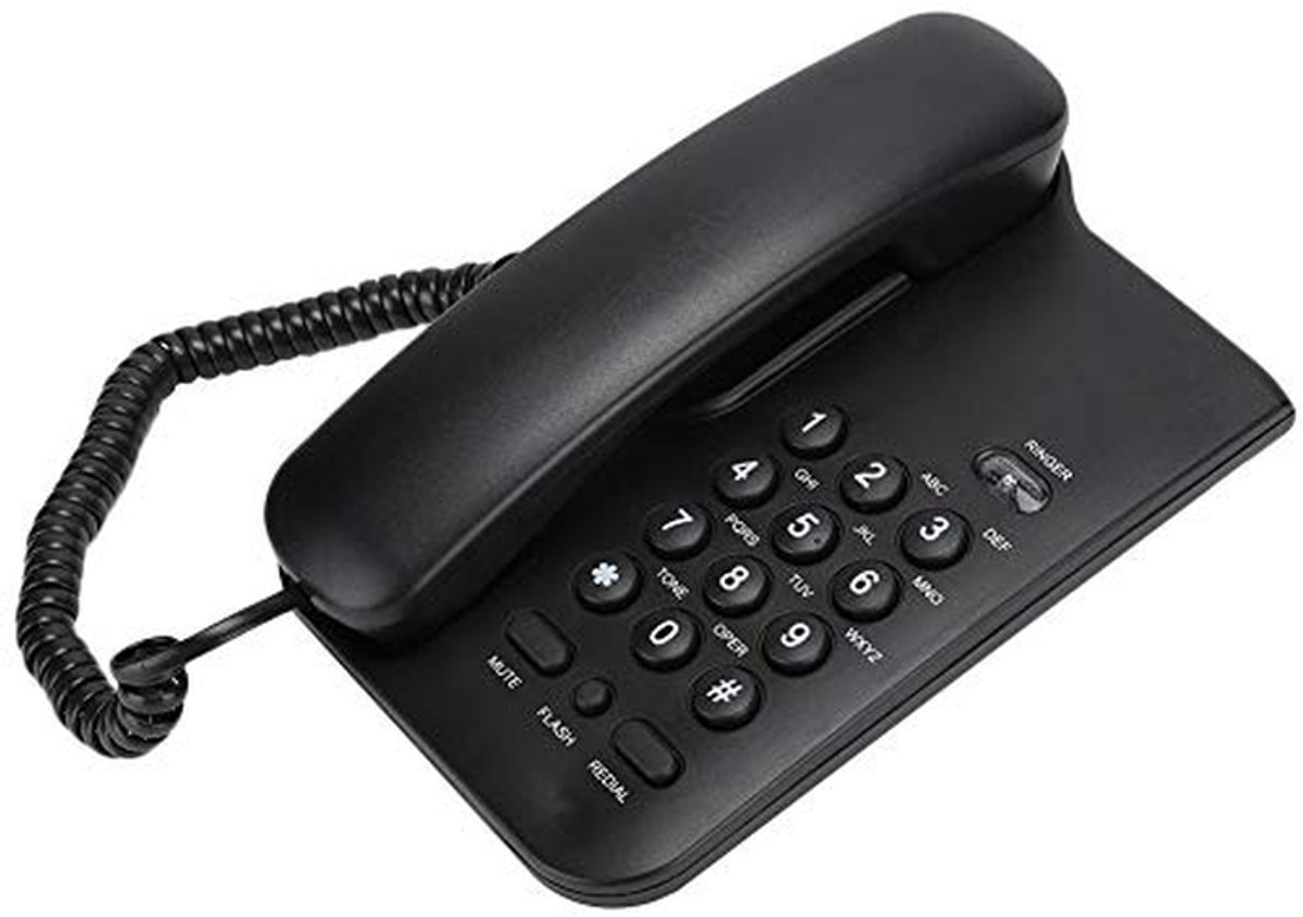 Vaste Telefoon - Draadloze Telefoon - Thuis Kantoor - Milieuvriendelijk Energiebesparend - 19 x 12.5 cm - Zwart