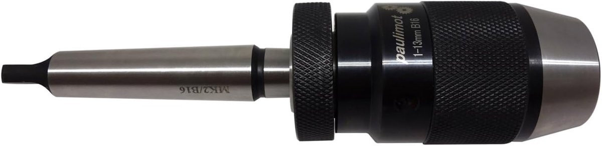 Snelspanboorhouder 1-13 mm met Kegeldoorn MK2/B16 - Perfect voor Boormachines en Draaibanken