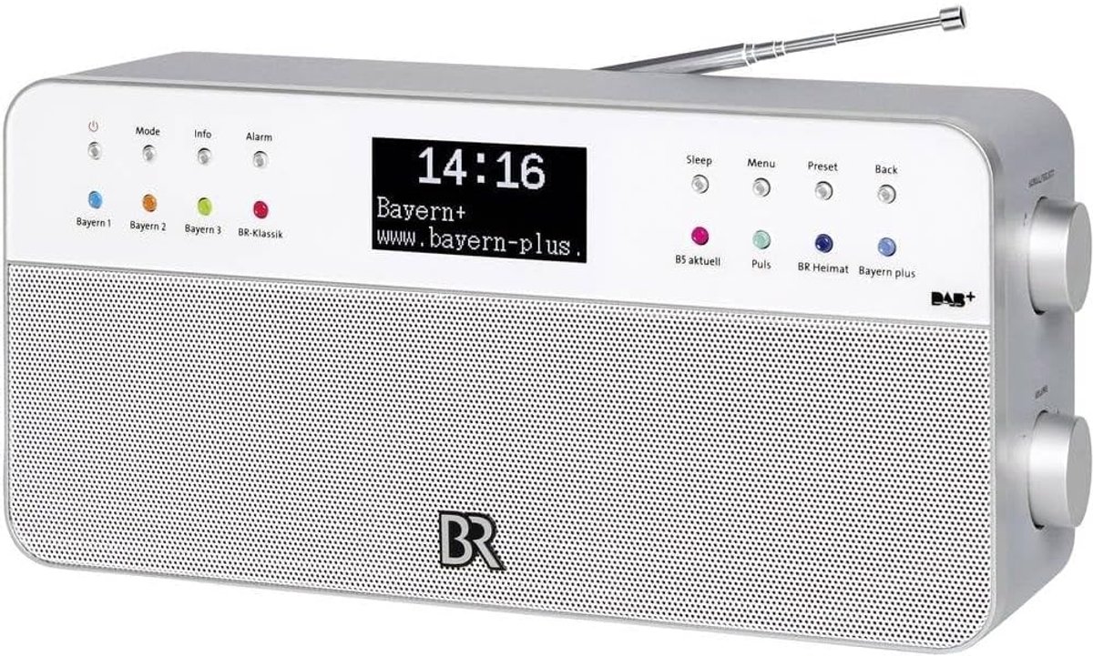 Digitale Radio - Klokradio DAB+ - Muziek Luisteren - 8 Geheugenkanalen - 27 cm Breed - Zilver