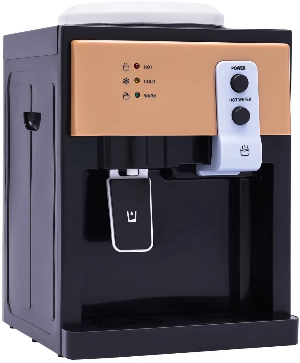 JOYNEXTBUY - Waterdispenser Warm & Koud – Desktop Waterkoeler met Bovenlader – Elektrische Waterdispenser voor Thuis en Kantoor – Tafelmodel – Wit