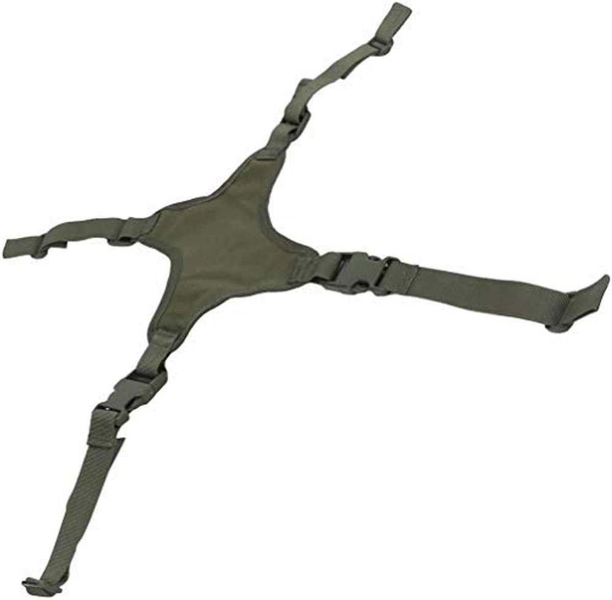 Helm drager - Helm houder - Rugzak bevestiging - 4 Verstelbare banden - One size - Olijf