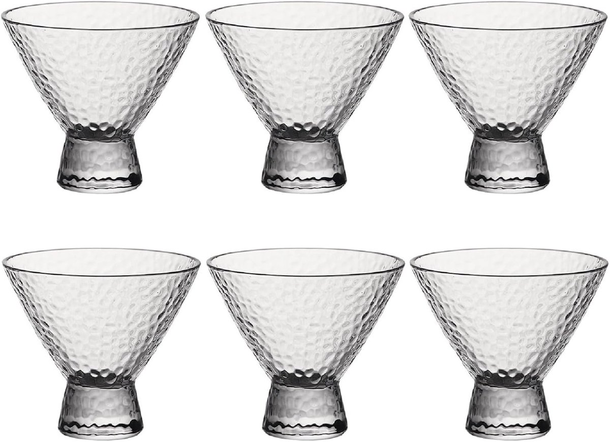 Dessert Glazen - IJs Kommetjes - Desserts Serveren - Hoogwaardig Glas - 6 Stuks - Transparant
