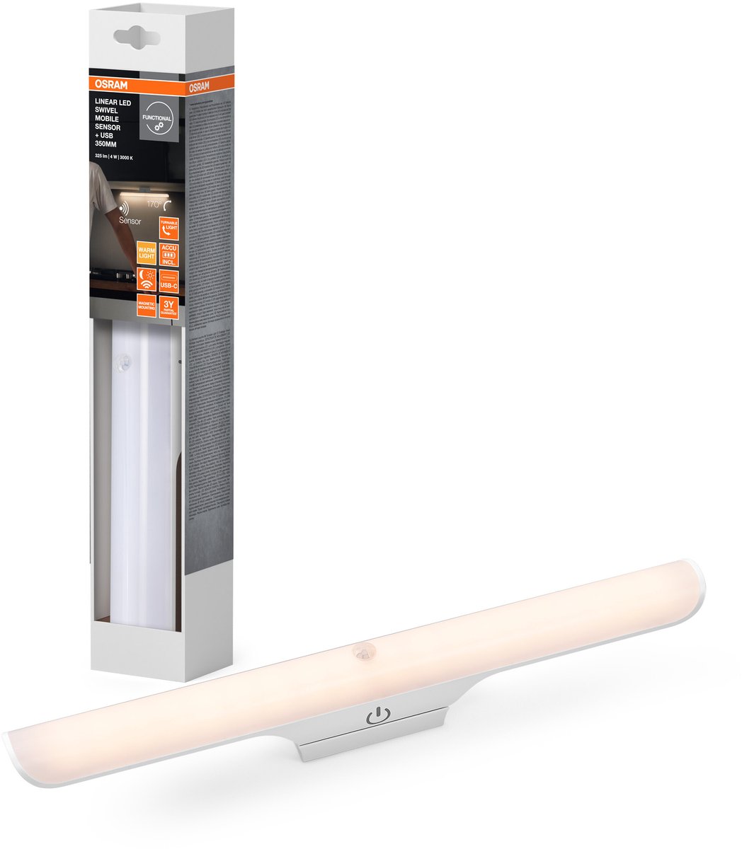 OSRAM onderkastlamp met magnetisch draaibare lampbehuizing, 5W, 830 warm wit, in wit, IP20