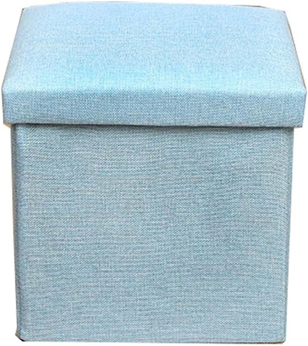 Ottomaanse Bank - Voetenbank Poef - Opbergen Zitten - Met Afneembaar Deksel - 38x38x38 cm - Grijs