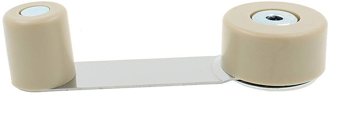 Dailygoods- Deurstopper Draaibaar Type - Vloermontage - Beige - Deurstoppers voor binnen - Schokbestendig - Geschikt voor deuren tot 45mm dik - Voorkomt schade aan muur