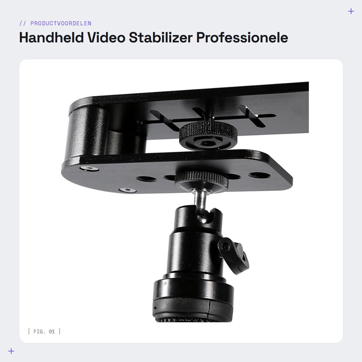 Dailygoods- Video Stabilisator Metalen Handgreep - Camera Gimbal - Antislip - Schokbestendig - Comfortabele Grip - Uitstekende Stabiliteit - Camera Stabilizer