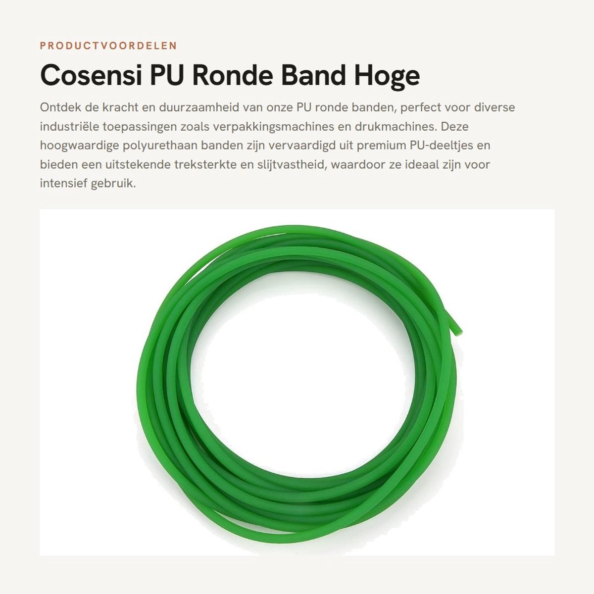 Dailygoods- Aandrijfriem Hoogwaardige PU - Ronde riem - Slijtvast - Impactbestendig - Eenvoudige installatie - Lange levensduur - Polyurethaan Riem