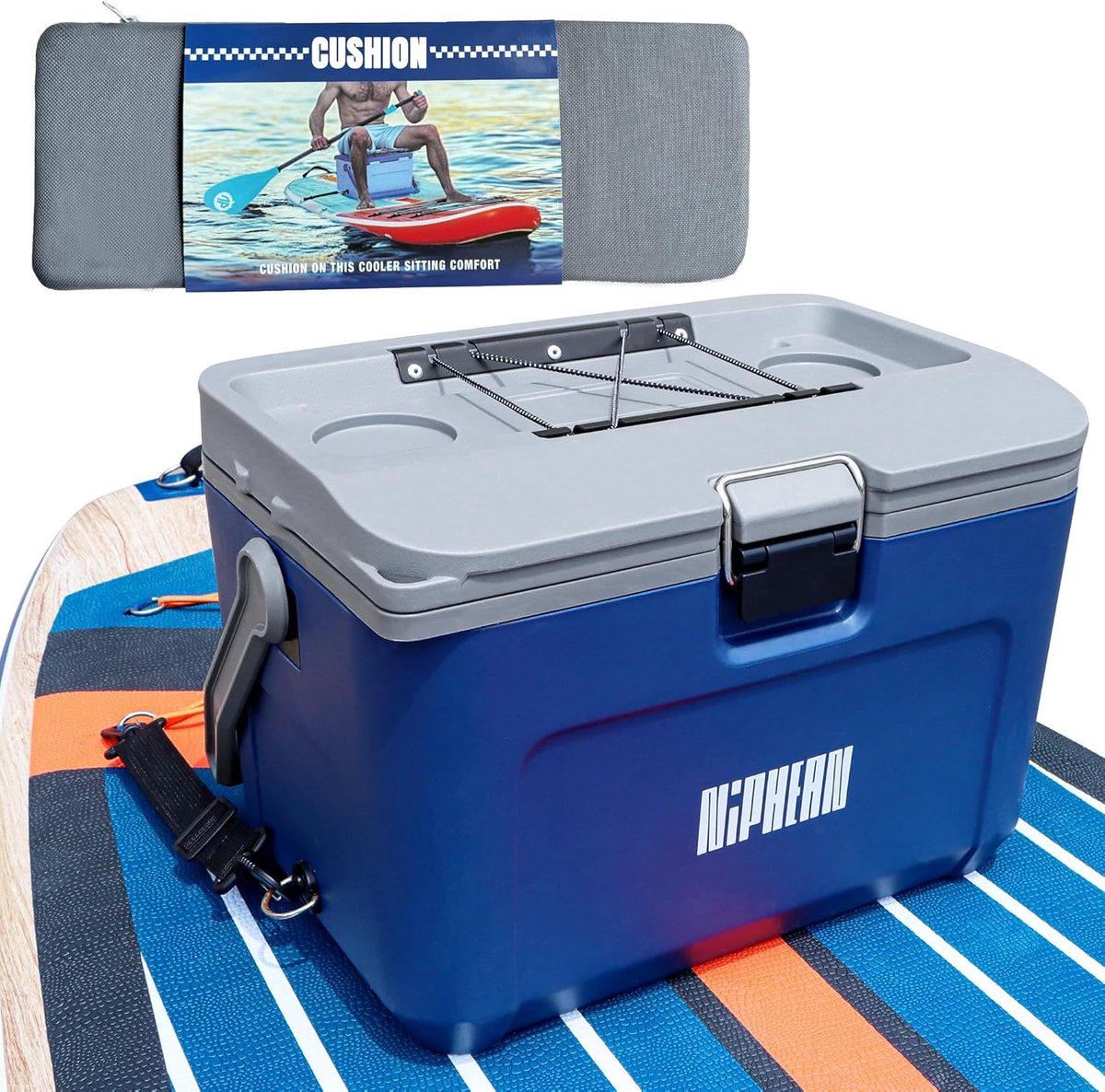 Paddleboard Koelbox - Kayak Cooler - Buitenactiviteiten Koelen - 60 Uur IJsbehoud - 15 Liter - Donkerblauw