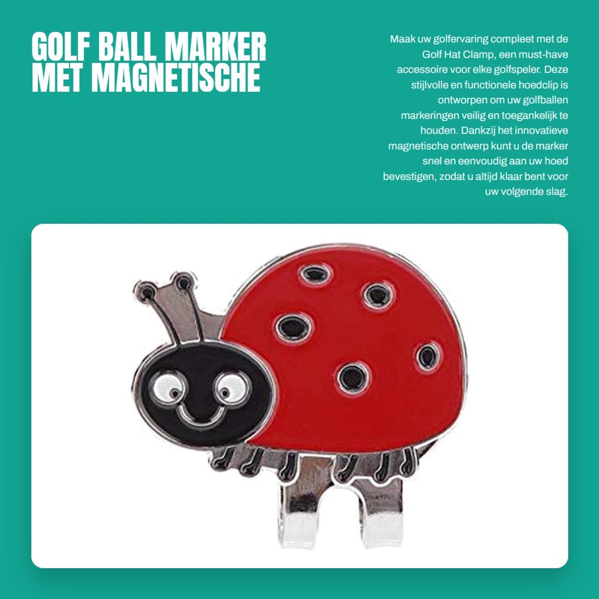 Dailygoods- Golfbalmarker Magnetisch Ontwerp - Golfaccessoire - Roestvrij Staal - Lichtgewicht - Duurzaam - Compact formaat