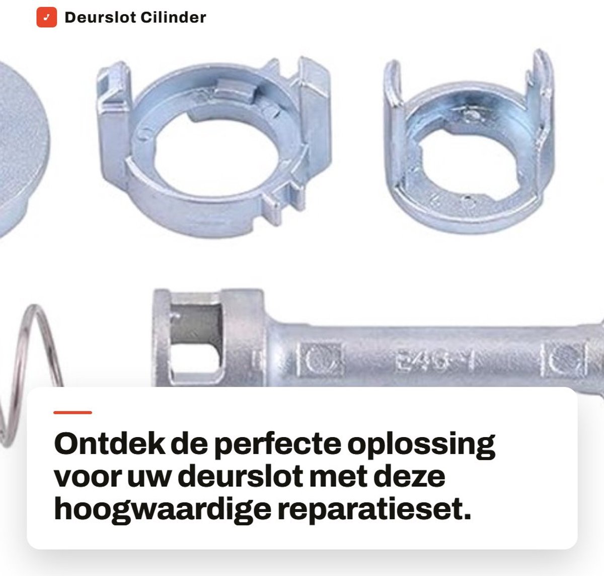 Dailygoods- Deurslot Cilinder - Reparatieset - Zinklegering - Eenvoudige Installatie - Betrouwbare Kwaliteit - Compatibel met E46 3 Serie
