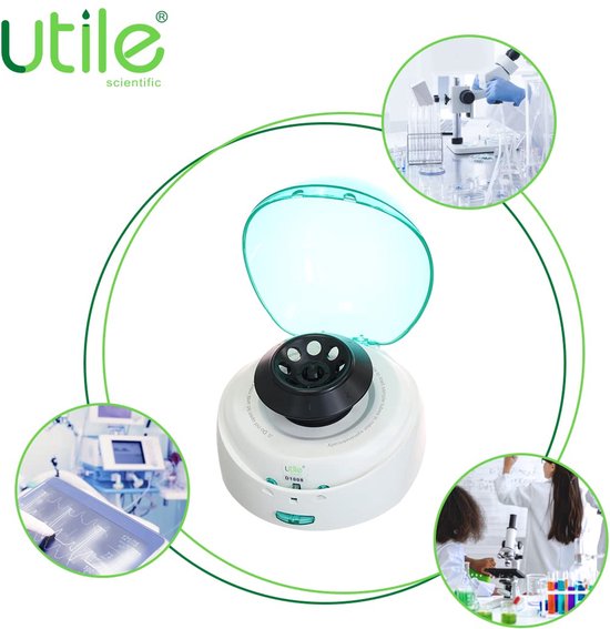 Mini Centrifuge - Laboratorium Apparaat - Monster Scheiding - Stille Werking - 7000 RPM - Wit — afbeelding 5