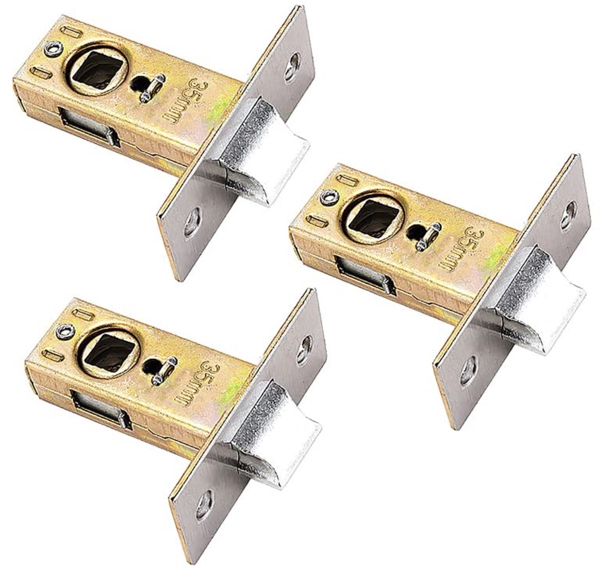 Dailygoods- Deurvergrendeling Hoge Kwaliteit - Deurslot Binnendeur - Deurvastzetter - Deurgrendel - Deursloten - Geschikt voor 35mm/40mm/45mm/50mm/60mm/70mm