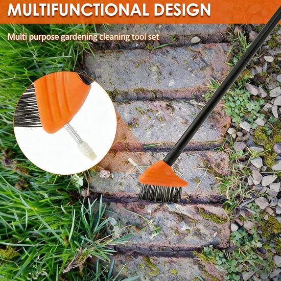 Onkruid Verwijderaar - Tuinreiniging Set - Gazon Onderhoud - Wortelsnijdend Ontwerp - 44 x 11 x 6 cm - Grijs — afbeelding 3