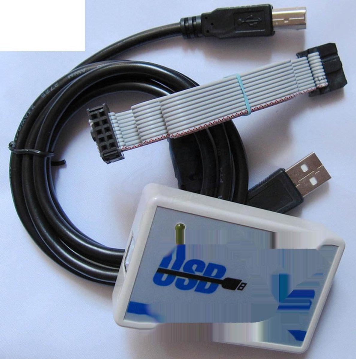 Emulator Programmeur - Debugger Download Adapter - Microcontroller Programmeren - USB 2.0 Interface - 7 x 4.5 x 0.8cm - Zwart