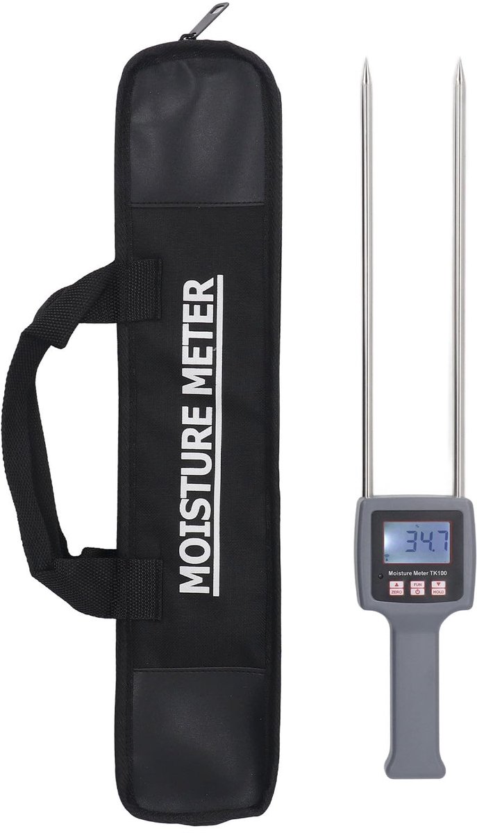 Dailygoods - Hoge nauwkeurigheid draagbare hooivochtigheidsmeter - Vochtigheidsmeter - Praktisch gebruik - Draagbaar - Efficiënt hooi beheer - Voorkom...
