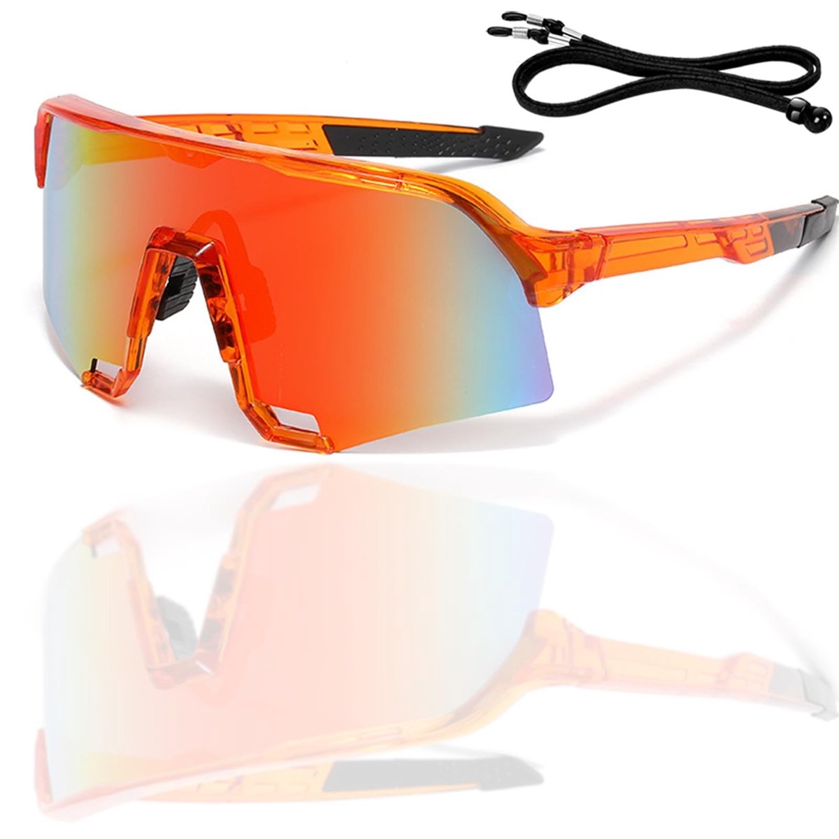 Dailygoods- Sportzonnebril UV400 - Snelle Fietsbril - Winddicht - Voor Heren/Dames - Geschikt voor Outdoor - Polycarbonaat Materiaal