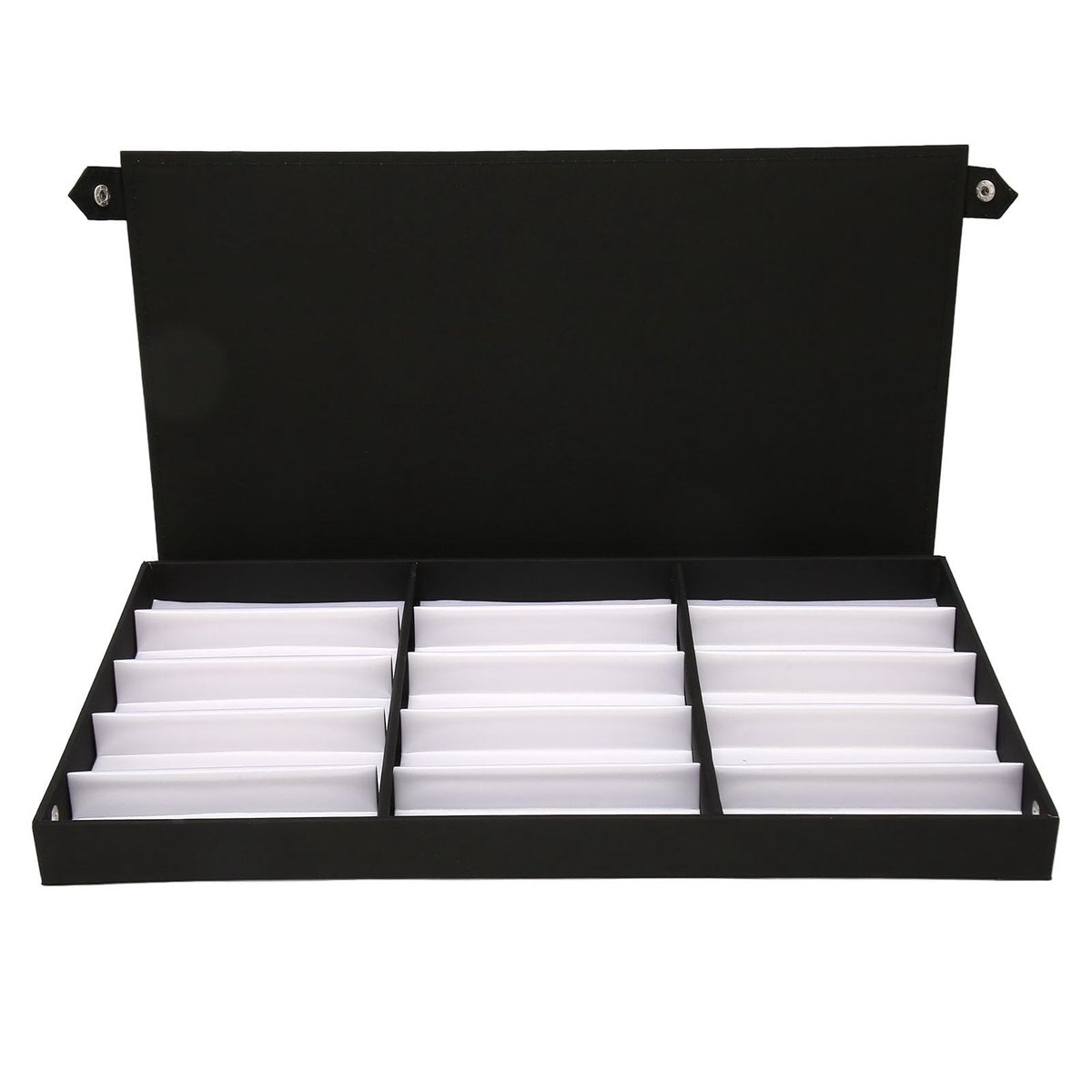 Dailygoods - 15 Roosters Zonnebrillen Organisator Nylon Doek Multifunctionele Sieraden Bril Opslagcase voor Bureaubladladen 15 Roosters: Display BO 15 Roosters Zonnebrillen Organisators Display