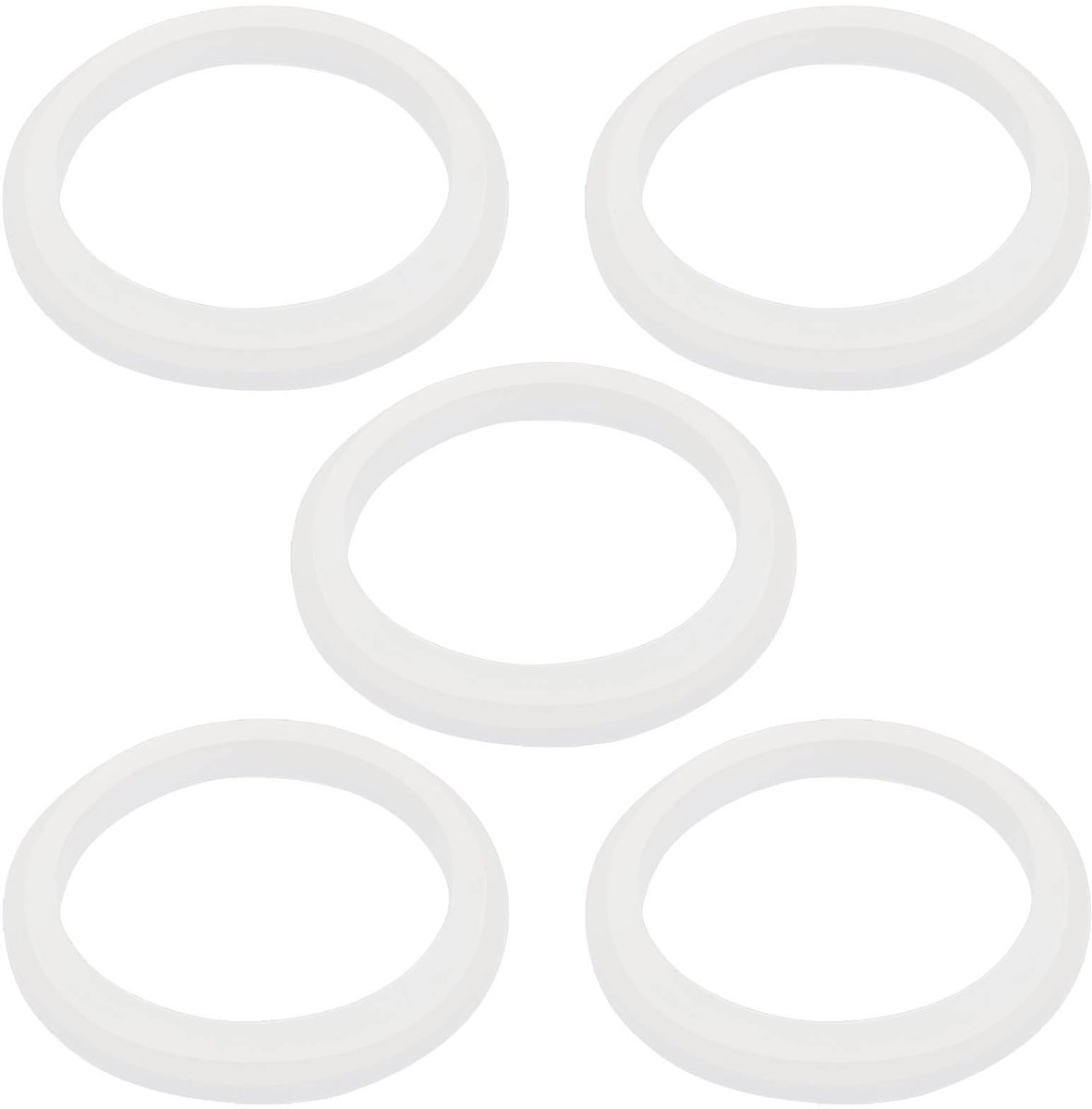 Dailygoods- Rubber Seal A Pakkingen - 5x Rubber Seal - Compatibel met Lay Z/Lazy Spa - Binnendiameter 3,8 cm - Buitendiameter 4,9 cm - Wit Siliconenrubber - Afdichtingen