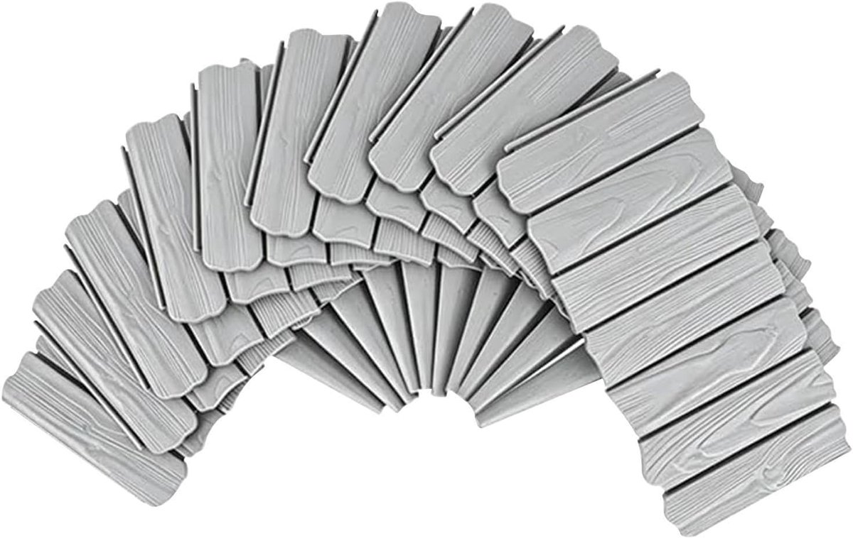 Tuinrandafscheiding 10 Stuks - Sierafscheiding Gazonrand - Tuin Decoratie - Eenvoudig Kliksysteem - 30x25 cm - Zwart