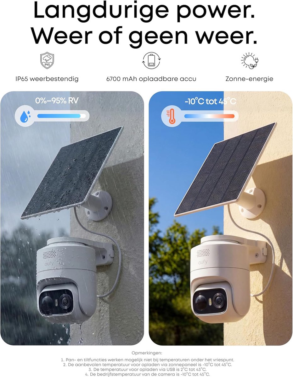 Eufy Security eufyCam C37 Draadloze Beveiligingscamera 2K Zonnepaneel - afbeelding 3