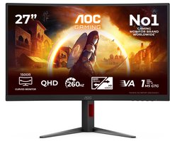 AOC G4 CQ27G4Z2P computer monitor 68,6 cm (27") 2560 x 1440 Pixels Quad HD LCD Zwart, Rood
