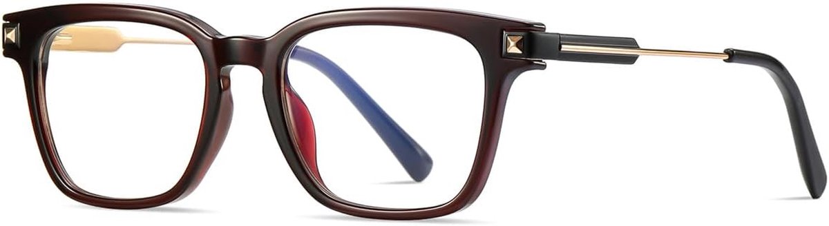 Blauw Licht Bril - Computerbril Dames Heren - Oogvermoeidheid Verminderen - TR90 Frame - 140 mm Breed - Metaal Zwart