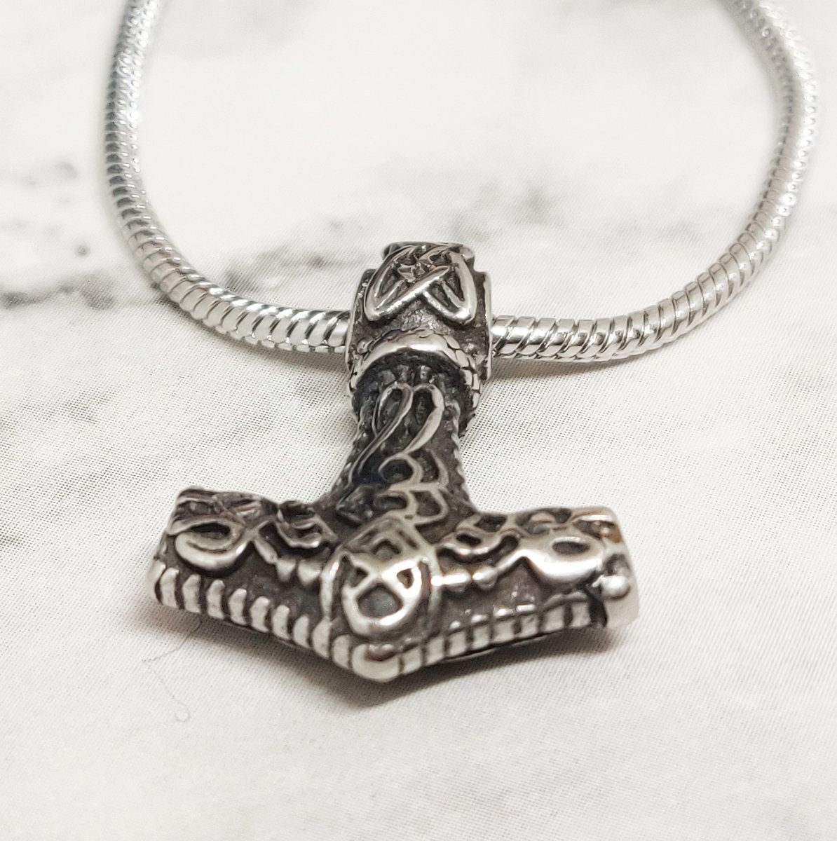 Mei’s Viking Tiny Hammer - Ketting - Mjölnir - 316L RVS - zilver - 50 cm