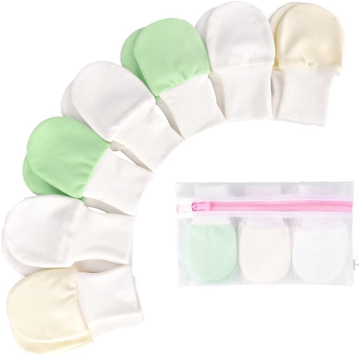 Baby Mittens - Baby Handschoenen - Voorkom Krabben - Zachte Katoen - 7 Paar Set - Multicolor
