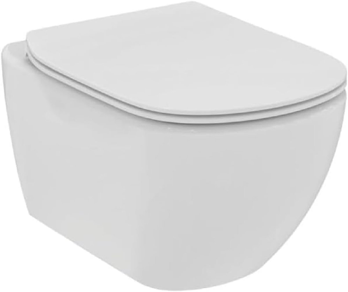 Hangend Toilet - Rimless Toilet - Badkamer Vernieuwen - Hygiënisch Reinigen - 36.5 x 53.5 cm - Wit