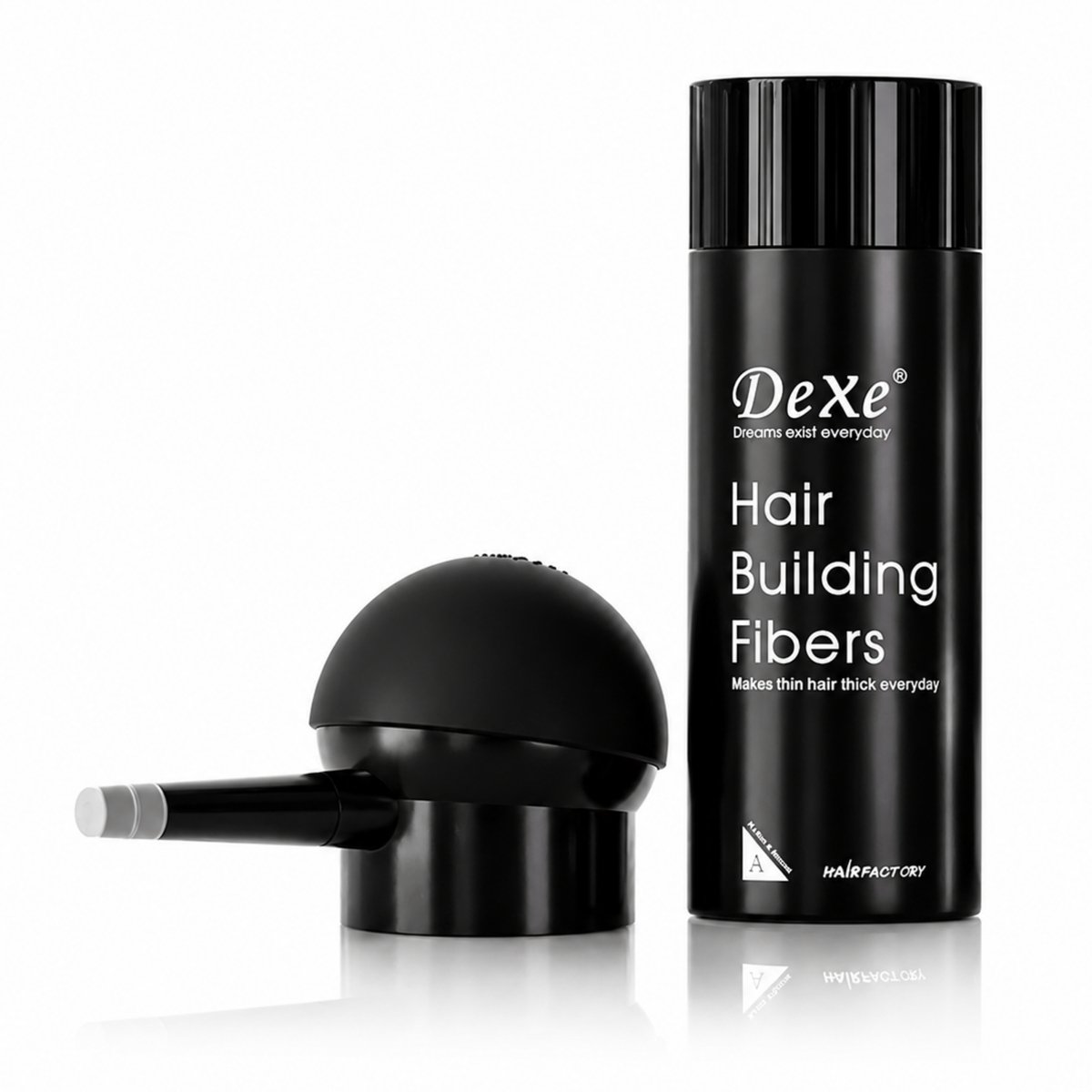 Haarverdikkings Starterset - 22g Hair Building Fibers - Zwart - Met Sprayapplicator - Verbergt Haaruitval en Dunner Wordend Haar - Direct Voller Haar