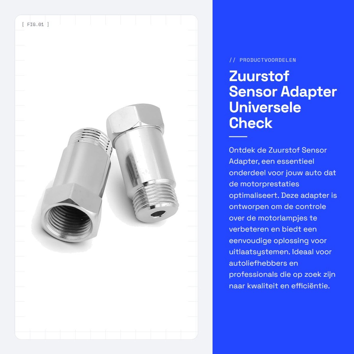 Dailygoods - Zuurstof Sensor Adapter - Universele Check Motor Licht Eliminator - 45mm - O2 Spacer - Extender voor Uitlaat Systemen - Geschikt voor Lam...