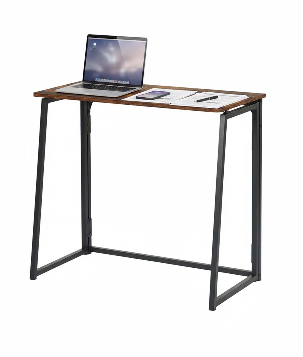 Dailygoods- Inklapbaar Bureau - Opvouwbare Computertafel - Ruimtebesparend - Stabiel Frame - Krasbestendig - 80 x 40 x 74 cm - Opvouwbare Tafel