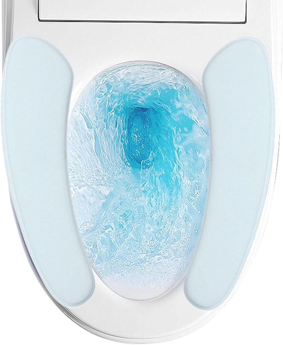 Wc-brilhoes - Toiletkussen - Warmte en comfort - Wasbaar en herbruikbaar - 38x10 cm - Blauw